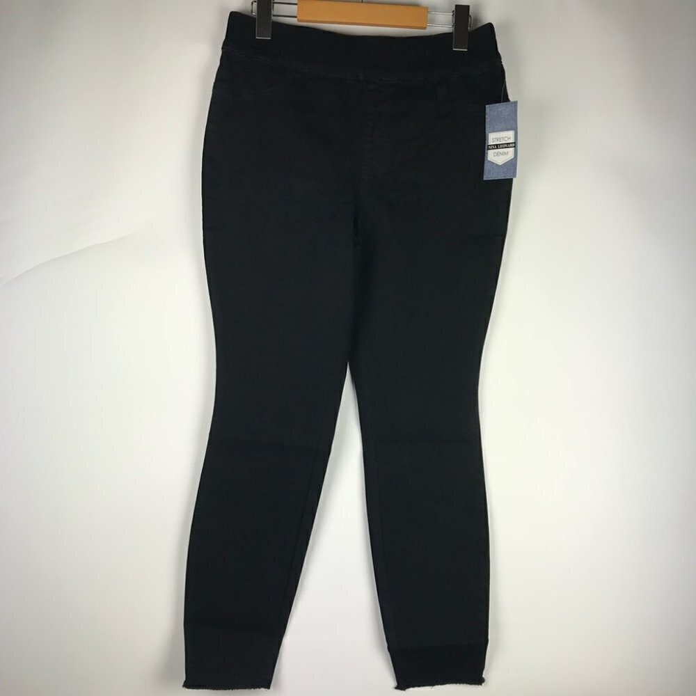 NWT - Nina Leonard, Women’s Denim Slim Leg Ankle Pant in Black. Size: S